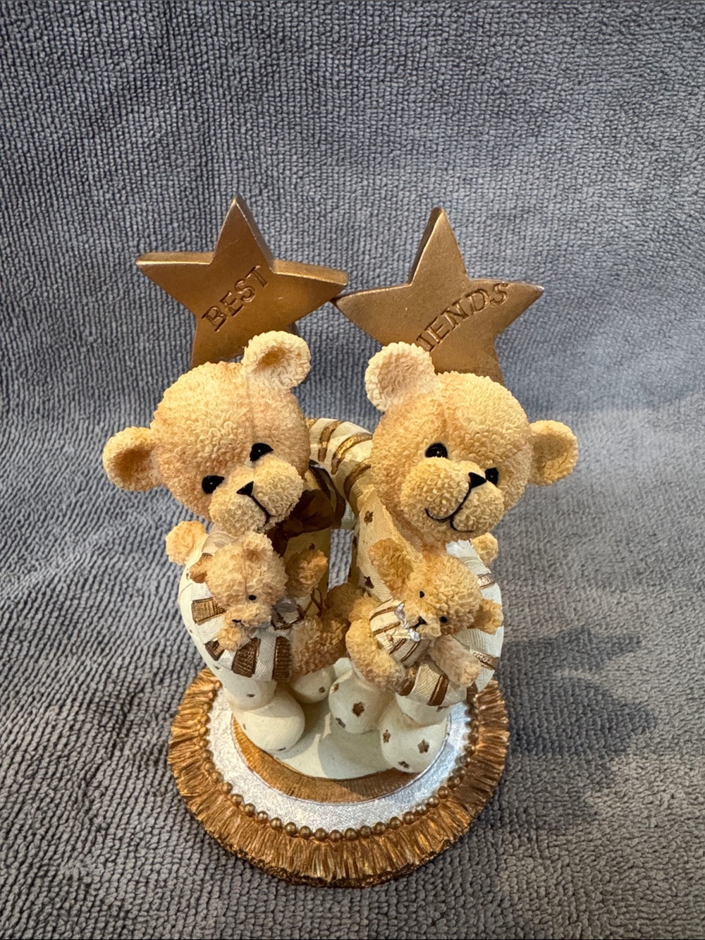 2001 Cherished Teddies Best Friends Cheri Lane Resin Figurine by Enesco.
